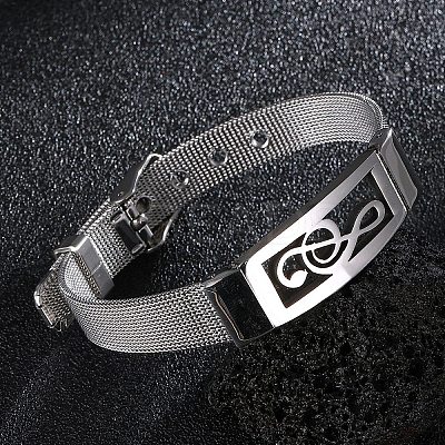 Star/Musical Note Stainless Steel Bracelets for Women Men PW-WG7B597-01-1