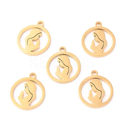 304 Stainless Steel Pendants STAS-O142-54G-1