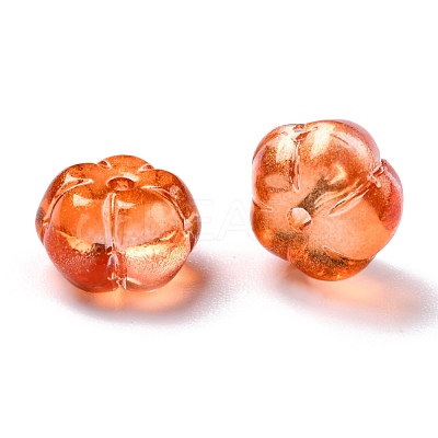 Autumn Theme Transparent Glass Beads GLAA-P049-A01-1