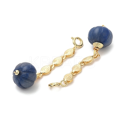Dyed & Heated Natural Blue Aventurine Pumpkin Pendant Decoration G-K341-13G-1