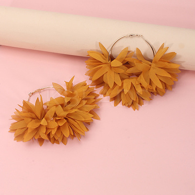 Alloy Cloth Hoop Earrings FS-WGC8145-08-1