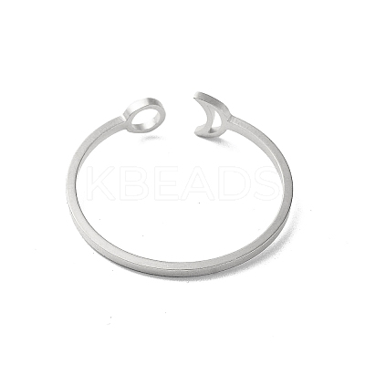 Non-Tarnish 304 Stainless Steel Open Rings STAS-R226-07P-1