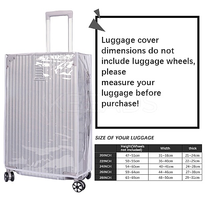 Transparent PVC Luggage Cover AJEW-WH20080-52H-1