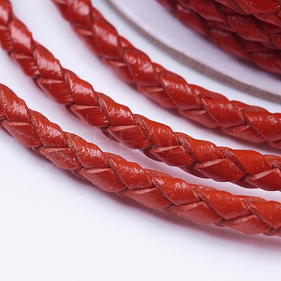 Round Braided Cowhide Cords WL-L009-01H-1