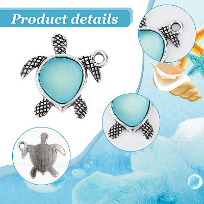 20Pcs 2 Colors Tibetan Style Alloy Pendants FIND-PH0005-96-1