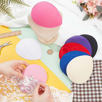 8Pcs 8 Colors Teardrop EVA Mini Hat Fascinator Base AJEW-NB0005-98-1