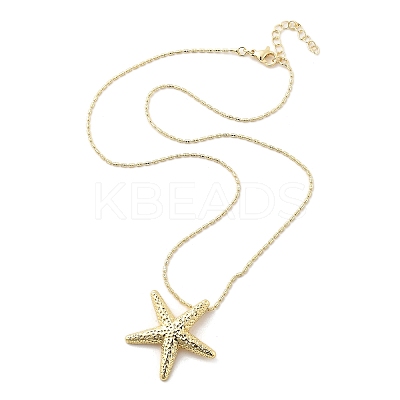 Brass Pendant Necklaces LS-NJEW-S385-05B-G-1