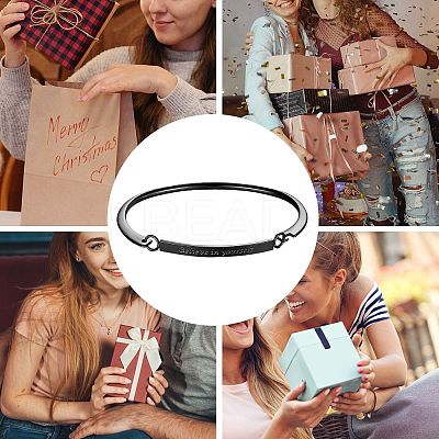 Fashion Engraved Brass Inspirational Bangle JB247D-1