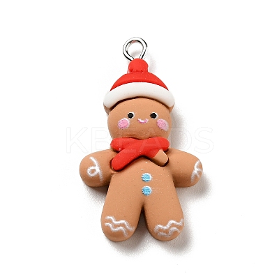 Christmas Opaque Resin Pendants X-RESI-G043-A06-1