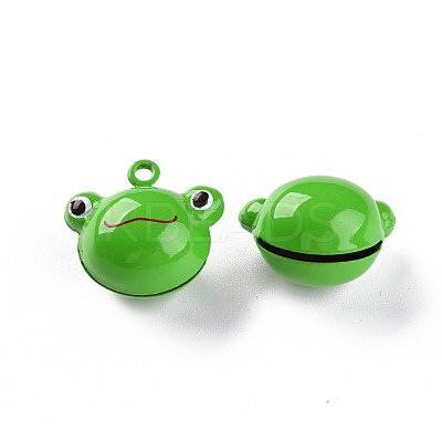 Baking Paint Brass Bell Pendants KKB-S002-004-1