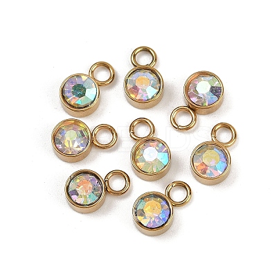 Ion Plating(IP) Glass Rhinestone Charms STAS-F189-B13-1