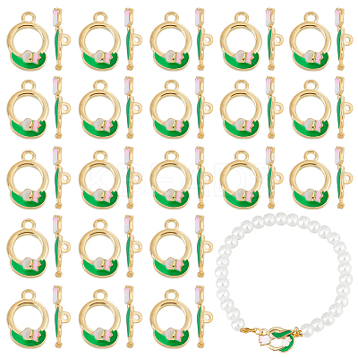 40Pcs 2 Styles Tulip Alloy Enamel Pendants FIND-PH0021-39-1