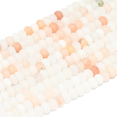 Natural Pink Aventurine Beads Strands G-P575-A02-6x4mm-02-1