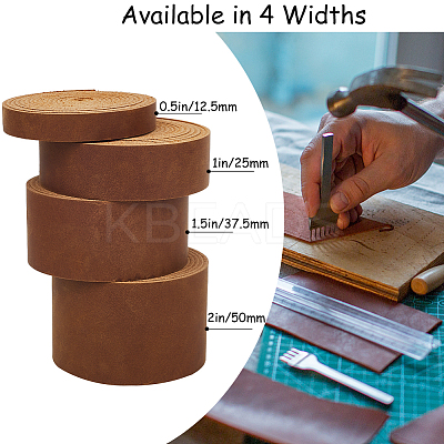 2M Flat AB Grade Cowhide Leather Cord AJEW-WH0479-73F-03-1