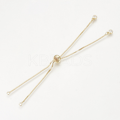 Brass Slider Bracelets Making MAK-R025-02G-1