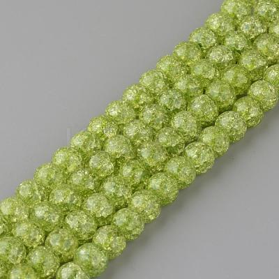 Synthetic Crackle Quartz Beads Strands GLAA-S134-10mm-18-1