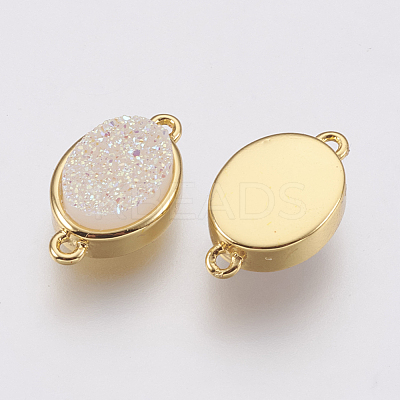 Druzy Resin Links connectors G-F564B-16G-1