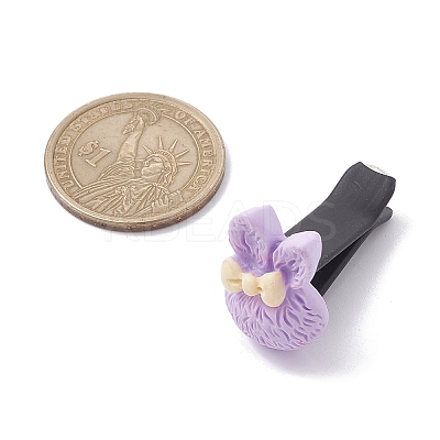 Rabbit with Bowknot Resin Car Air Vent Clips JEWB-BR00147-01-1