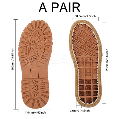Rubber Anti Skid Silicon Shoes Bottom Heel Sole FIND-WH0126-630B-03-1