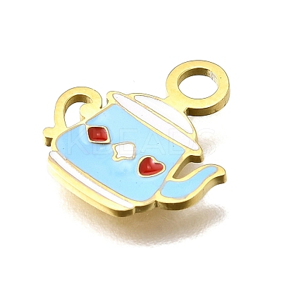 304 Stainless Steel Enamel Charms STAS-K263-87G-1