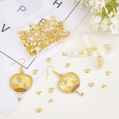 120Pcs 2 Style Alloy Cabochons FIND-OC0001-49-1