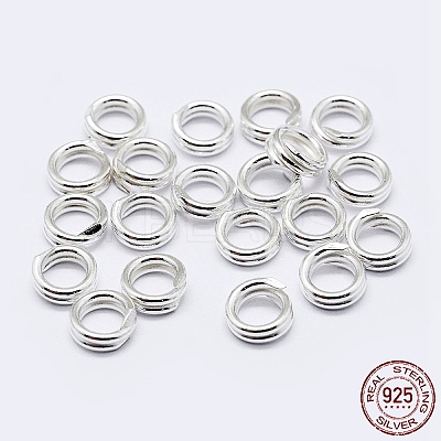 925 Sterling Silver Split Jump Rings STER-F036-01S-0.6x7m-1
