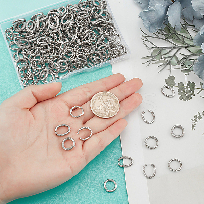 200Pcs 4 Style 304 Stainless Steel Open Jump Rings STAS-DC0005-83-1