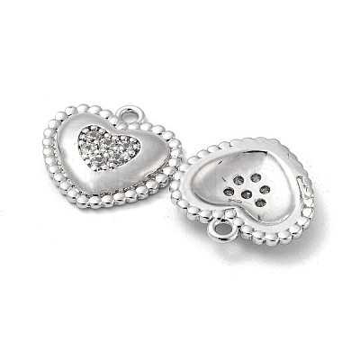 Brass Micro Pave Cubic Zirconia Pendants KK-H460-41P-1