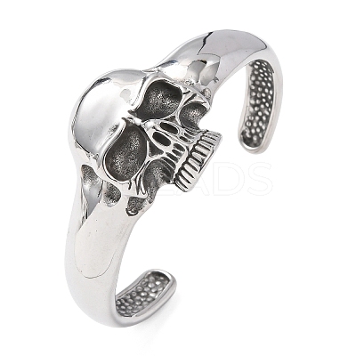 316 Surgical Stainless Steel Cuff Bangles BJEW-C142-01B-AS-1