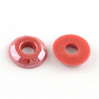 Pearlized Plated Opaque Glass Cabochons PORC-R039-12mm-M-1