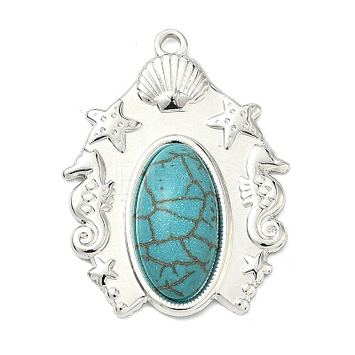Dyed Synthetic Turquoise Pendants LS-STAS-G374-05S-13-1