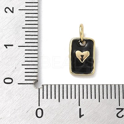 Brass Enamel Charms KK-B155-15G-01-1