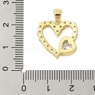 Rack Plating Brass Micro Pave Cubic Zirconia Pendants KK-Z074-48G-1
