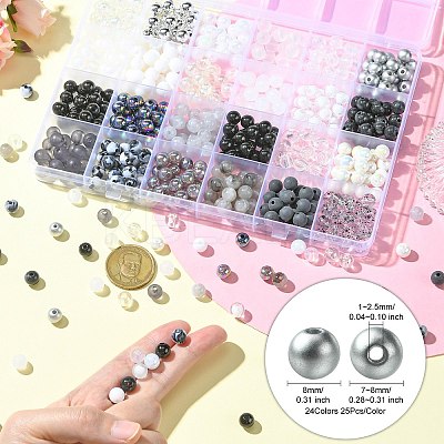 DIY Black and White Series Necklace & Bracelet Making Kits DIY-CJ0001-75-1