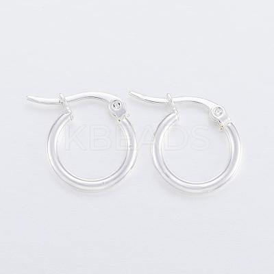 304 Stainless Steel Hoop Earrings EJEW-H327-01B-1