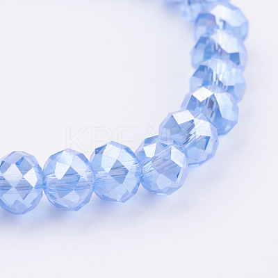 Glass Beads Stretch Bracelets GLAA-K018-01B-1