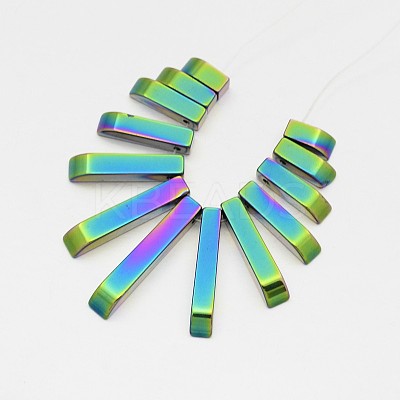 Rectangle Non-magnetic Synthetic Hematite Beads Strands G-D619-M-1
