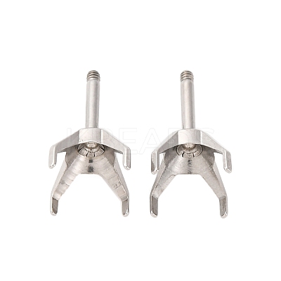 304 Stainless Steel Stud Earring Findings STAS-B091-02C-08P-1