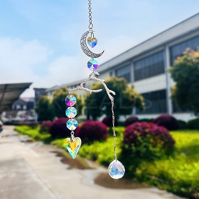 Alloy Moon & Branches Hanging Ornaments PW-WG23D97-01-1