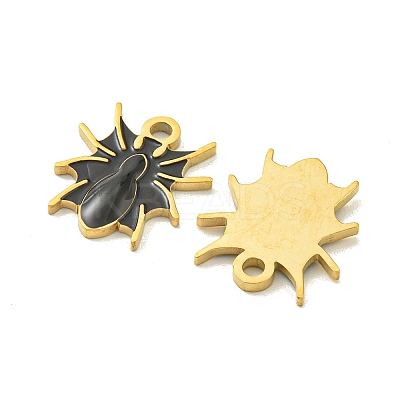 Halloween Theme Ion Plating(IP) 304 Stainless Steel Enamel Pendants STAS-M011-02C-1