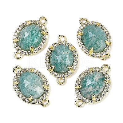 Natural Amazonite Faceted Oval Links G-B126-05G-03-1