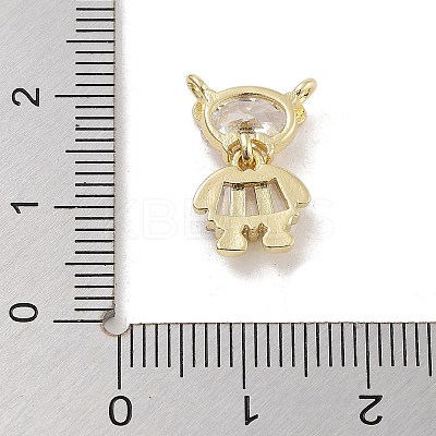 Brass Pave Clear Cubic Zirconia Pendants KK-Z061-18G-01-1