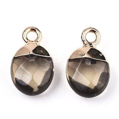Faceted Glass Charms X-GLAA-N040-007A-1