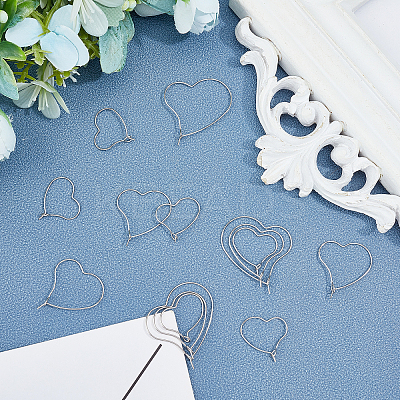 300Pcs 3 Styles 304 Stainless Steel Hoop Earring Findings STAS-UN0023-08-1