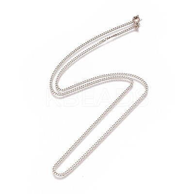 Ion Plating(IP) 304 Stainless Steel Curb Chain Necklaces NJEW-L162-01A-RG-1