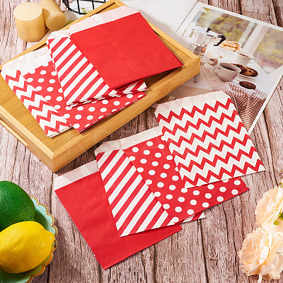 40Pcs 4 Styles Kraft Paper Bags CARB-TA0001-12B-1