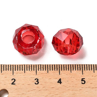 Transparent Resin European Beads RESI-B020-05G-1