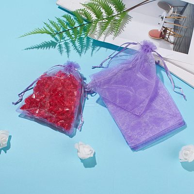 Organza Gift Bags with Drawstring X-OP-R016-13x18cm-06-1