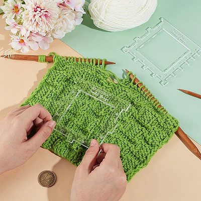 1 Set Acrylic Knittings Crochet Measuring Tool DIY-BC0013-88-1
