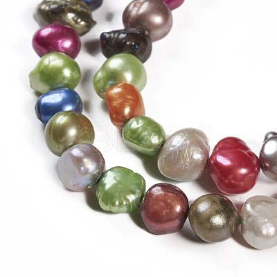 Dyed Natural Cultured Freshwater Pearl Beads Strands X-PEAR-R012-20-1
